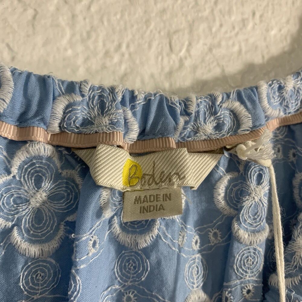 Boden Blue NWT Floral Embroidered Cottage Core Boho Summer Dress 8P - Picture 6 of 8